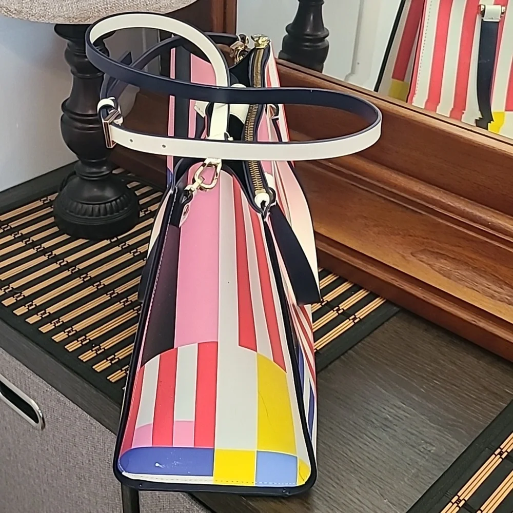 Kate ♠️  Striped leather bag - Picture 7 of 17